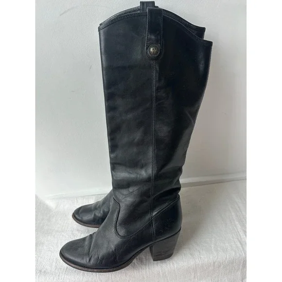 FRYE Jackie 76575 Women's 6.5B Black Leather Western Riding Boots MEXICO - Picture 10 of 14